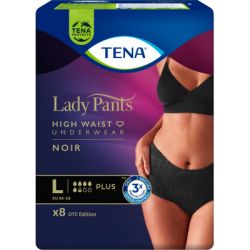    Tena Lady Pants Plus   Large 8  Black (7322541130750) -  2