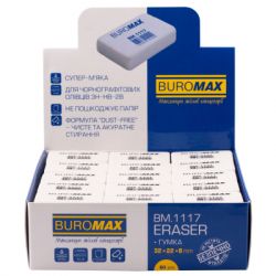 Ластик Buromax М прямоугольная 32x22x8 мм белая (BM.1117) - Картинка 2
