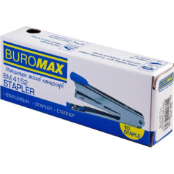 Степлер Buromax металевий №10,12 аркушів 94x42x21мм, чорний (BM.4152-01) - Картинка 4