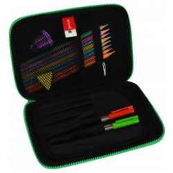 Пенал Cool For School з тисненням 1 відділення Чорний (QT-5638-Black) - Картинка 2