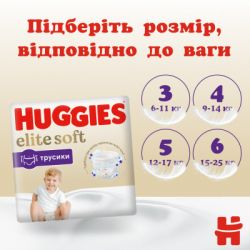 ϳ������ Huggies Elite Soft 5 (12-17��) Mega 34 �� (5029053549354) - �������� 11