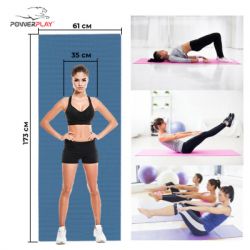    PowerPlay PVC Yoga Mat 173 x 61 x 0.6  - (PP_4010_Navy_(173*0,6)) -  7