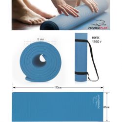 ������� ��� ���� PowerPlay PVC Yoga Mat 173 x 61 x 0.6 �� �����-����� (PP_4010_Navy_(173*0,6)) - �������� 8