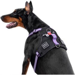 Шлей для собак WAUDOG Nylon безопасна с QR паспортом L фиолетовая (52509) - Картинка 4