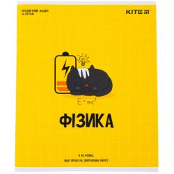 Зошит Kite предметний Cat 48 аркушів, клітинка, фізика (K23-240-23)