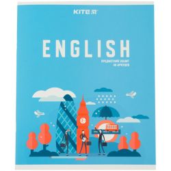 Зошит Kite предметний Urban 48 аркушів, лінія, англійська мова (K23-240-26)