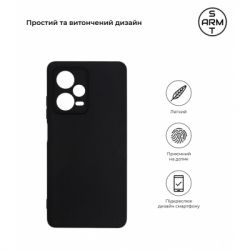 Чохол до мобільного телефона Armorstandart Matte Slim Fit Xiaomi Redmi Note 12 Pro+ 5G Camera cover Black (ARM66523) - Картинка 3