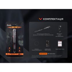 Тактическая ручка Fenix T6 з ліхтариком Blue (T6-Blue) - Картинка 11