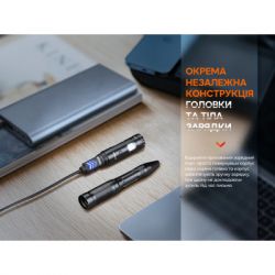 Тактическая ручка Fenix T6 з ліхтариком Blue (T6-Blue) - Картинка 9