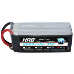    HRB_ Lipo 6s 22.2V 8000mAh 35C Battery XT60 Plug (HR-8000MAH-6S-35C-XT60) -  1