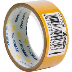 Скотч Buromax двухсторонний на полипропиленовой основе 36 мм х 5 м (BM.7508) - Картинка 2