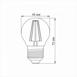 �������� Videx LED Filament G45FA 4W E27 2200K ������ (VL-G45FA-04272) - �������� 3