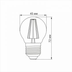  Videx LED Filament G45FA 4W E27 2200K  (VL-G45FA-04272) -  3