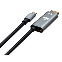   USB-C to DisplayPort 1.5m v1.2 4K60Hz PD 100W port Vinga (VCPVCCD1215PD) -  2
