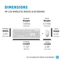 Комплект HP 230 Wireless UA White (3L1F0AA) - Картинка 2