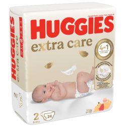 ϳ Huggies Extra Care Size  2 (3-6 ) 24  (5029053550275) -  2