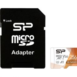   Silicon Power 256Gb microSDXC U3 A1 V30 Superior Color 100R/80W + adapter (SP256GBSTXDU3V20AB)