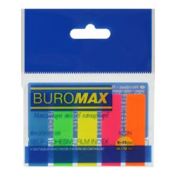 - Buromax Plastic bookmarks 45x12mm, 5*25, neon (BM.2302-98)