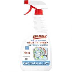 Спрей для чищення ванн San Clean Prof Line для видалення цвілі та грибка 750 г (4820003544891)