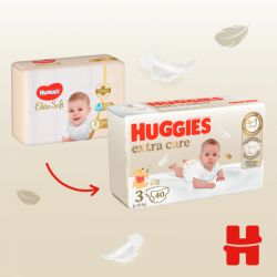ϳ Huggies Extra Care Size 3 (6-10 ) 40  (5029053574400) -  4