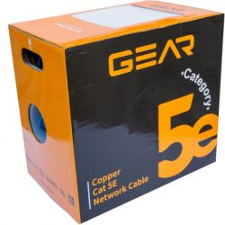 Кабель сетевой FTP 305м, cat.5e, CU, 4*2*0,51, PVC+PE, outdoor, black GEAR (GEC-FTPCUOUT051305) - Картинка 2