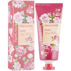 ���� ��� ��� FarmStay Pink Flower Blooming Hand Cream Pink Rose 100 �� (8809338560154)