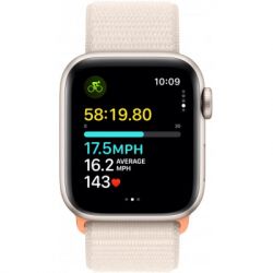 - Apple Watch SE 2023 GPS 40mm Starlight Aluminium Case with Starlight Sport Loop (MR9W3QP/A) -  6
