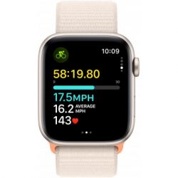 - Apple Watch SE 2023 GPS 44mm Starlight Aluminium Case with Starlight Sport Loop (MRE63QP/A) -  6