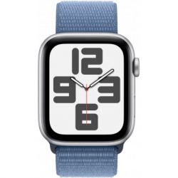- Apple Watch SE 2023 GPS 44mm Silver Aluminium Case with Winter Blue Sport Loop (MREF3QP/A) -  2