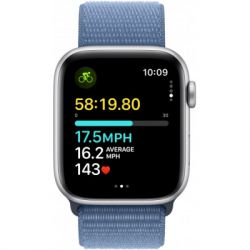 - Apple Watch SE 2023 GPS 44mm Silver Aluminium Case with Winter Blue Sport Loop (MREF3QP/A) -  6