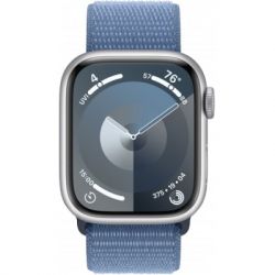 - Apple Watch Series 9 GPS 41mm Silver Aluminium Case with Winter Blue Sport Loop (MR923QP/A) -  2
