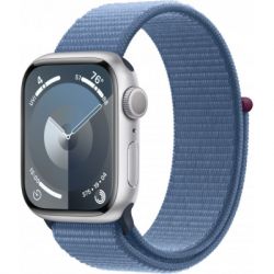 - Apple Watch Series 9 GPS 41mm Silver Aluminium Case with Winter Blue Sport Loop (MR923QP/A)