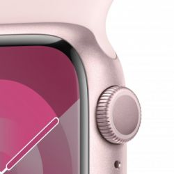 - Apple Watch Series 9 GPS 41mm Pink Aluminium Case with Light Pink Sport Band - M/L (MR943QP/A) -  3