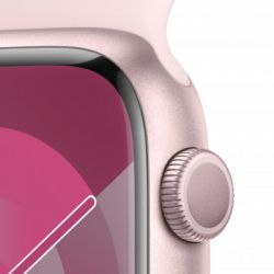 - Apple Watch Series 9 GPS 45mm Pink Aluminium Case with Light Pink Sport Band - S/M (MR9G3QP/A) -  3