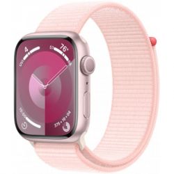 - Apple Watch Series 9 GPS 45mm Pink Aluminium Case with Light Pink Sport Loop (MR9J3QP/A)