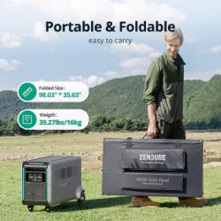 Портативна сонячна панель Zendure 400W MC4 (ZD400SP-MD-GY) - Картинка 4