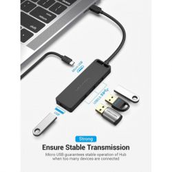  Vention USB 3.1 Type-C to 4xUSB 3.0 active black (TGKBB) -  5