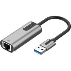  USB 3.0 to Ethernet RJ45 1000Mb Aluminum black Vention (CEWHB) -  1