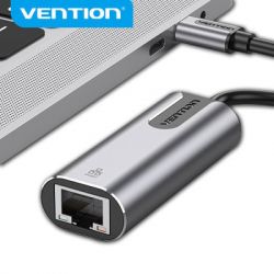  USB3.1 Type-C to Ethernet RJ45 1000Mb Aluminum black Vention (CFNHB) -  4