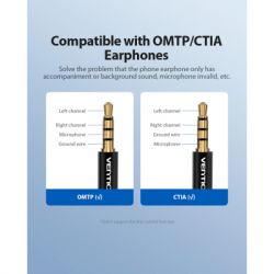     Vention Audio USB 13,5mm jack 4pin Metal (OMTP-CTIA) (CDLH0) -  8