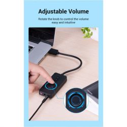 ������� ����� ������� ����� Vention Audio USB 3�3,5mm jack 0.15m Volume Control (CDRBB) - �������� 12