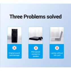 ������� ����� ������� ����� Vention Audio USB 3�3,5mm jack 0.15m Volume Control (CDRBB) - �������� 4