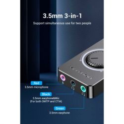 ������� ����� ������� ����� Vention Audio USB 3�3,5mm jack 0.15m Volume Control (CDRBB) - �������� 5