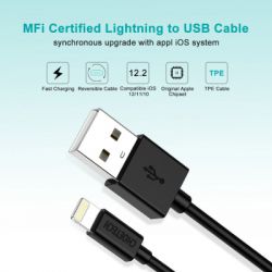   USB 2.0 AM to Lightning 1.2m 2.4A MFI Choetech (IP0026) -  4