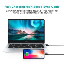   USB 2.0 AM to Lightning 1.2m 2.4A MFI Choetech (IP0026) -  5