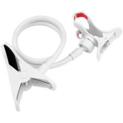 Тримач для смартфонів XoKo прищепка, гнучкий, 65 см, білий (XK-RM-C20-WHT) - Картинка 5