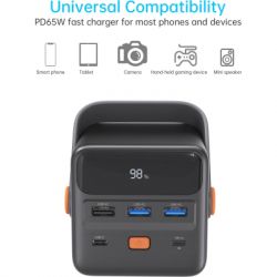 ������� ������������ Choetech 50000mAh, PD/3.0/65W, QC/3.0/18W, USB-C, 3*USB-A, mirco USB, LED Light (B664-CCBE) - �������� 5