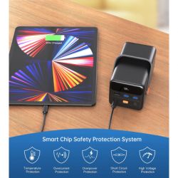 ������� ������������ Choetech 50000mAh, PD/3.0/65W, QC/3.0/18W, USB-C, 3*USB-A, mirco USB, LED Light (B664-CCBE) - �������� 6