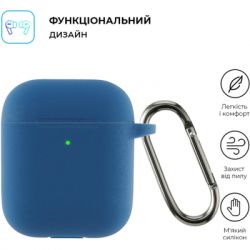    Armorstandart Ultrathin Silicone Case With Hook  Apple AirPods 2 Lake Blue (ARM59683) -  2