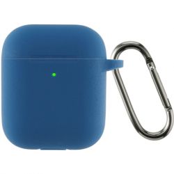    Armorstandart Ultrathin Silicone Case With Hook  Apple AirPods 2 Lake Blue (ARM59683) -  1